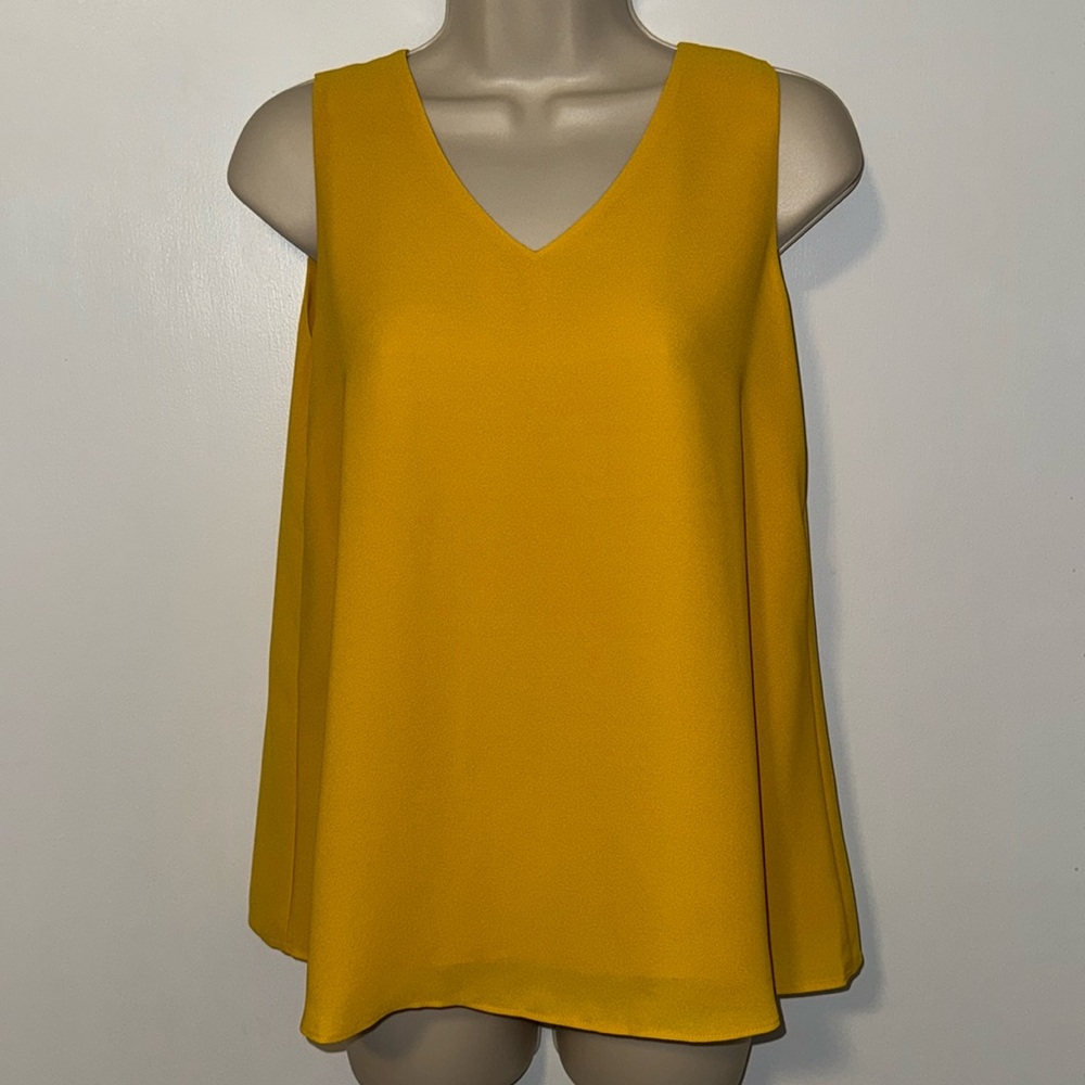 Cato Sleveless Blouse Top Golden Rod Yellow Women’s XS Extra Small